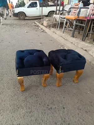 Pedicure Stools, Black Velvet 