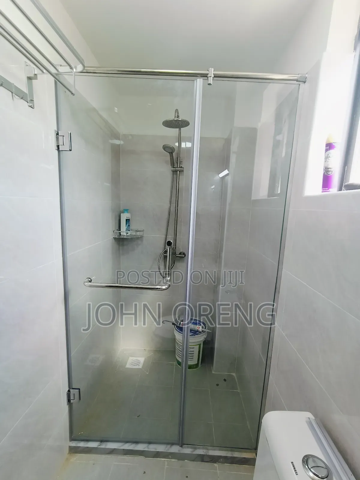 Straight Frameless Shower Cubicle Sliding Door
