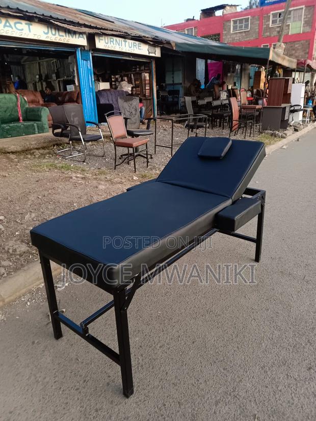 Massage Bed Black With Armrest - main view