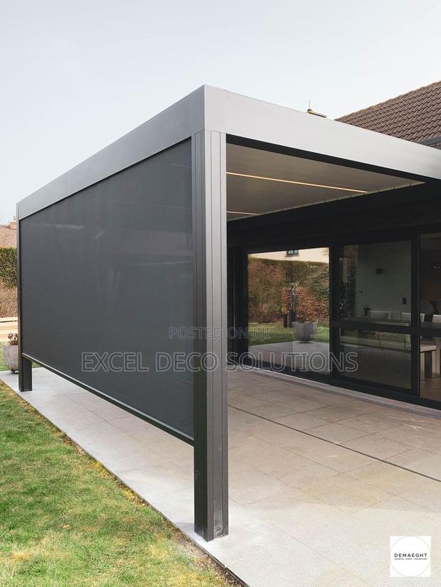Modern Motorized Balcony Roller Blinds - main view