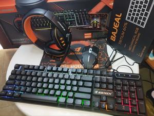 4 in 1 Compo Computer Gaming Keyboard Mouse and Headset Pad - main view