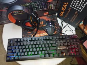 RGB Gaming Keyboard and Mouse Headset Mouse Pad Keyboard Set