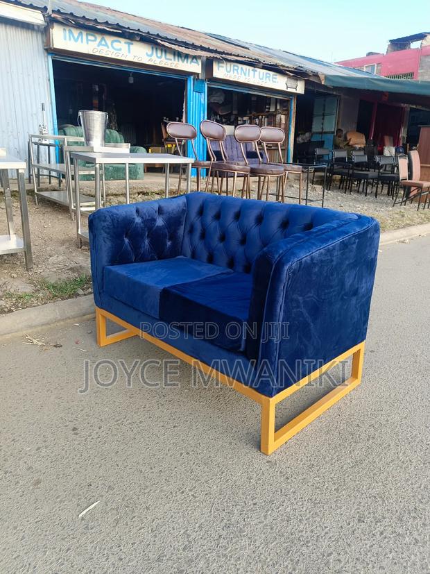 Vip Sofa or Couch for Restaurant, 2 Seater Blue  - thumbnail 2