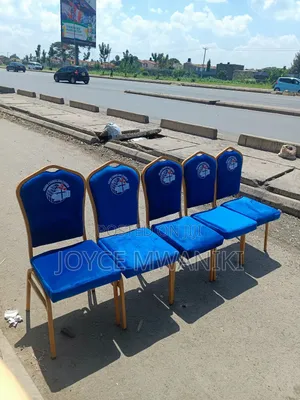 Conference Church Chairs, Blue With Branding 