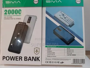 Power Bank.Sivian 20000 Mah.3 in 1 Fast Charger