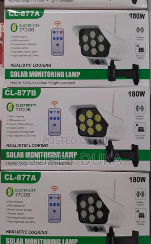 Solar Monitoring Lamp.180w Dummy Camera/Cctv.3 Light Setting