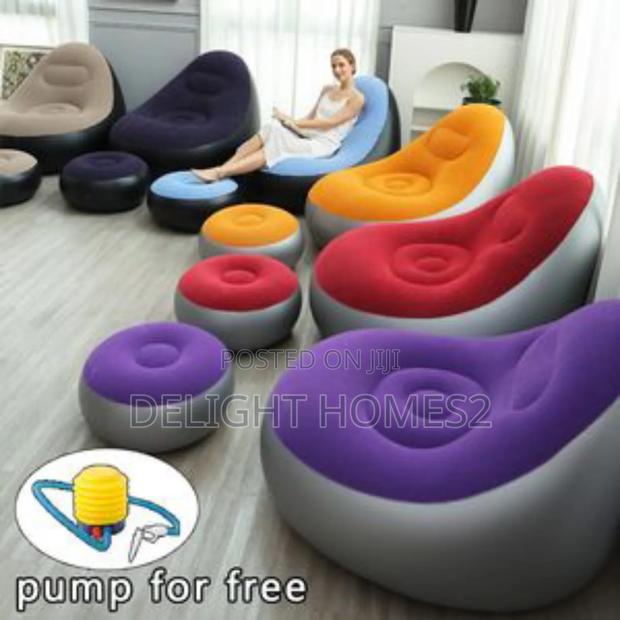 2in1 Inflatable Sofa +Foot Stool +Manual Pump