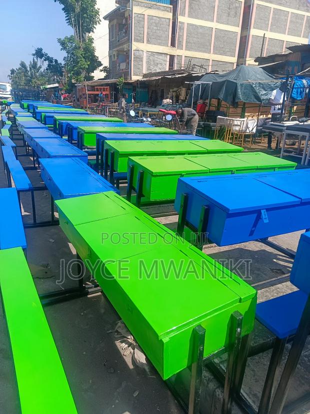 School Desks, 3 Seater, Different Colours  - thumbnail 2