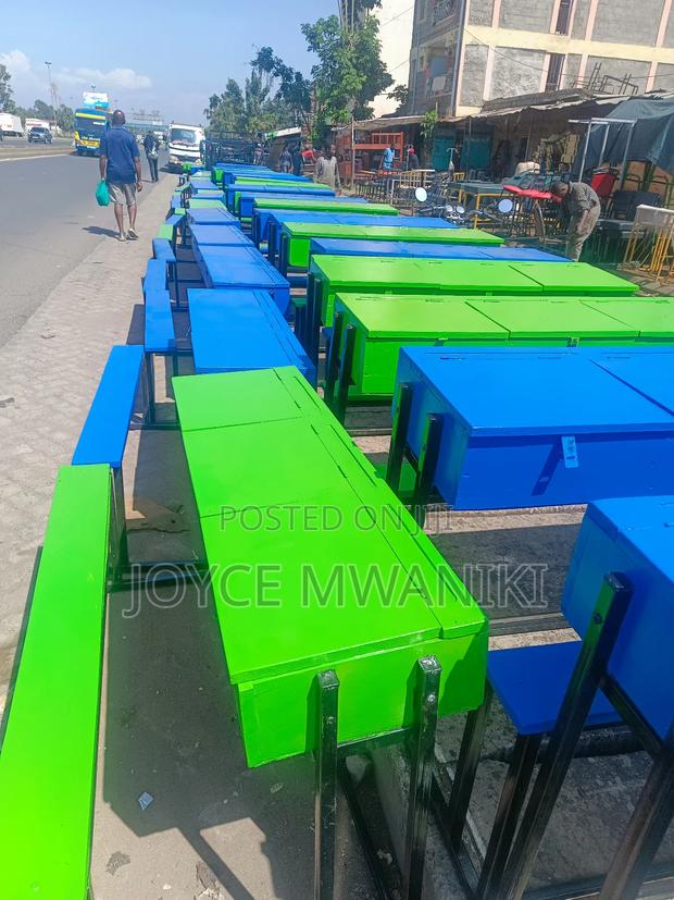 School Desks, 3 Seater, Different Colours  - thumbnail 3