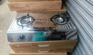 Ramtons Rg/544 Double Burner Gas Cooker – Stainless Steel