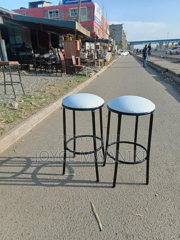 High Stools Backless, White Colour