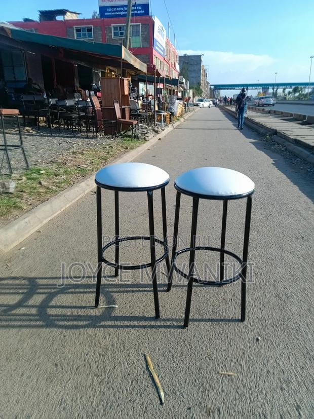 High Stools Backless, White Colour - thumbnail 2
