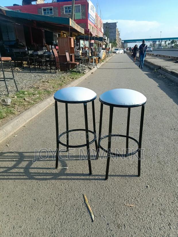 High Stools Backless, White Colour - thumbnail 3