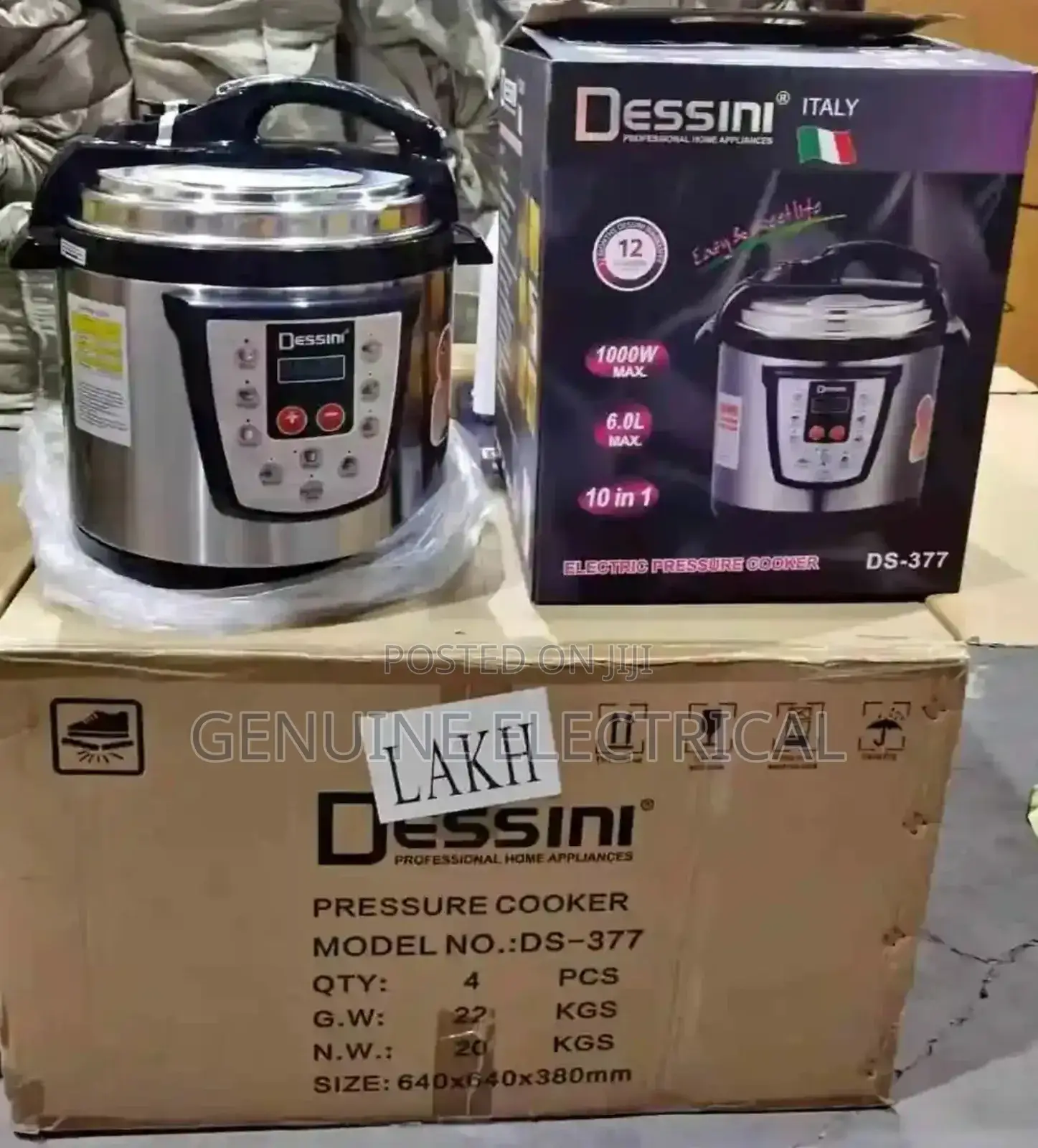 Dessini 6l Stainless Steel Pressure Cooker