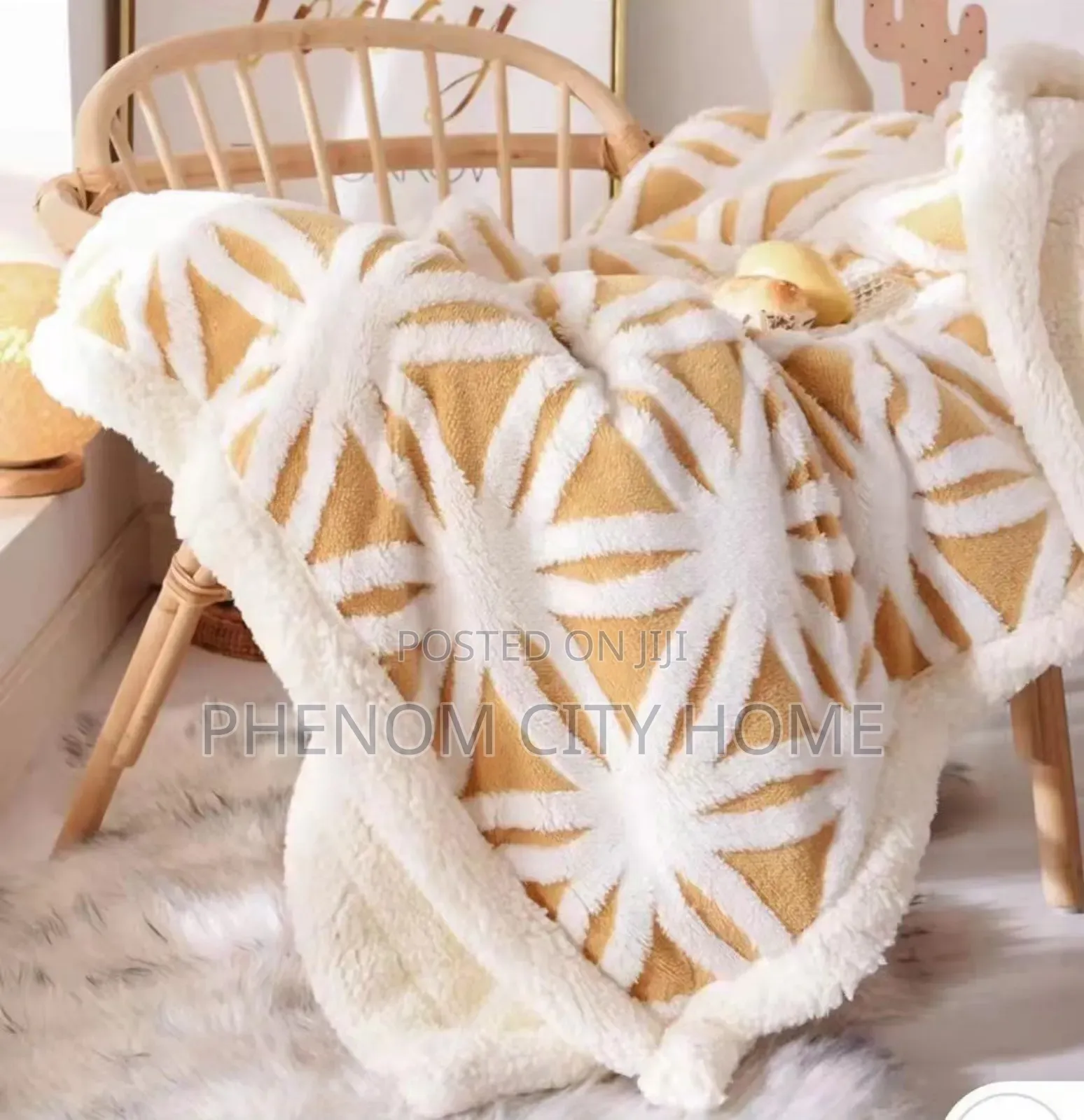 New Design Mustard Sherpa Blankets