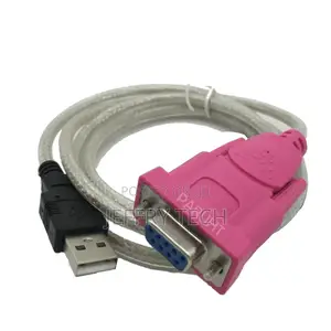 USB2.0A Male to RS-232 Female 9 Pin Connector Pink Cable Ada