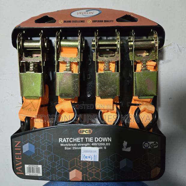 Ratchet Tie Down Straps 4 PCS Luggage Ropes Cargo Lashing