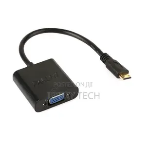 PARUHT Mini HDMI Male to VGA Adapter Female Adapter, Black P