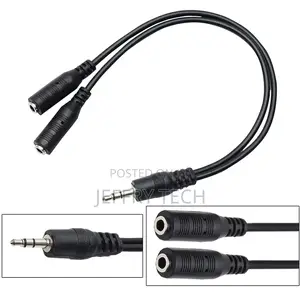 Split Audio With 3.5mm Jack 1 Male to 2 Female Stereo Headph