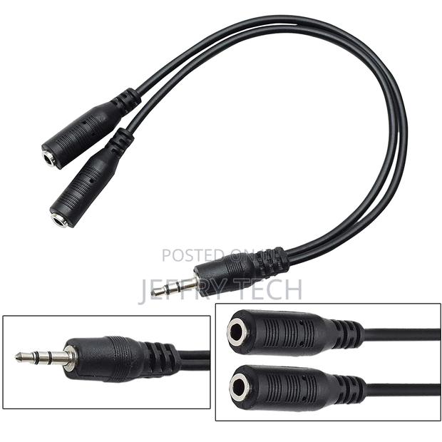 Split Audio With 3.5mm Jack 1 Male to 2 Female Stereo Headph