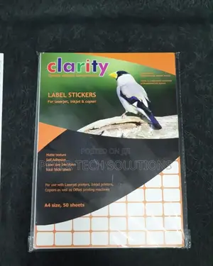 Clarity Label Sticker