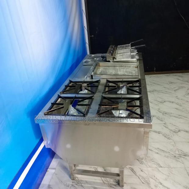 Stainless Steel Commercial Cooking Range.