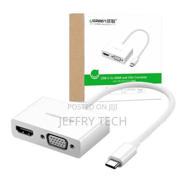 Usb-C to HDMI + VGA Adapter Ugreen Mm123 (White) - main view