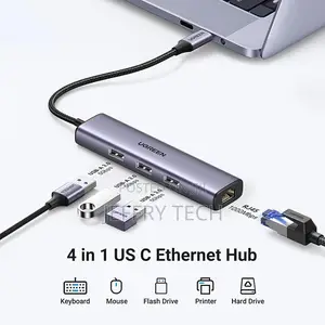 UGREEN 4-in-1 USB-C Multi-Function Hub (UG-60600) – Gray
