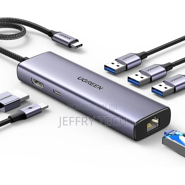 UGREEN 6-in-1 USB-C Multi-Function Hub – CM512 (UG-15– Gray