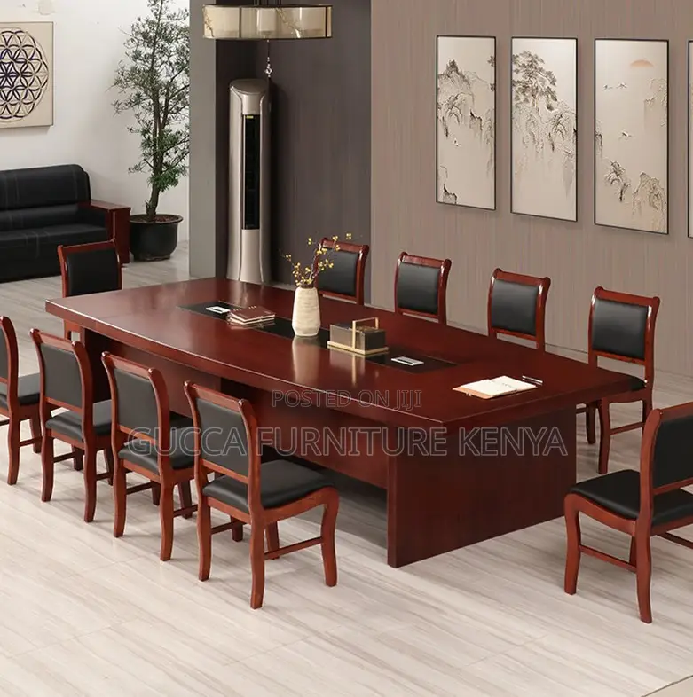 Boardroom Tables:30cm Mahogany Solid Wood Conference Table