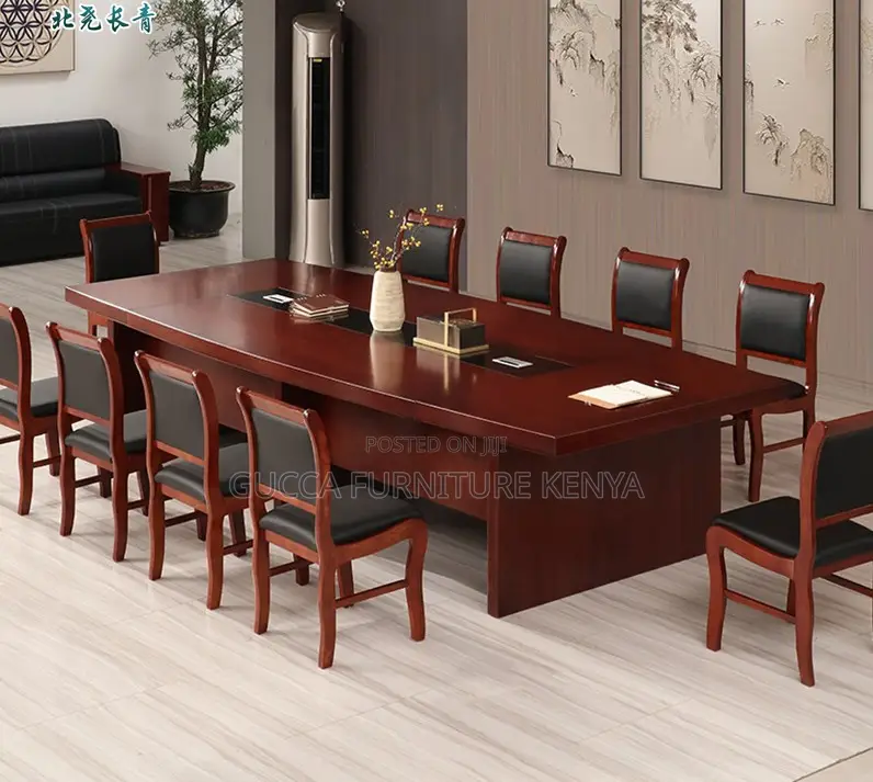 Boardroom Tables:30cm Mahogany Solid Wood Conference Table
