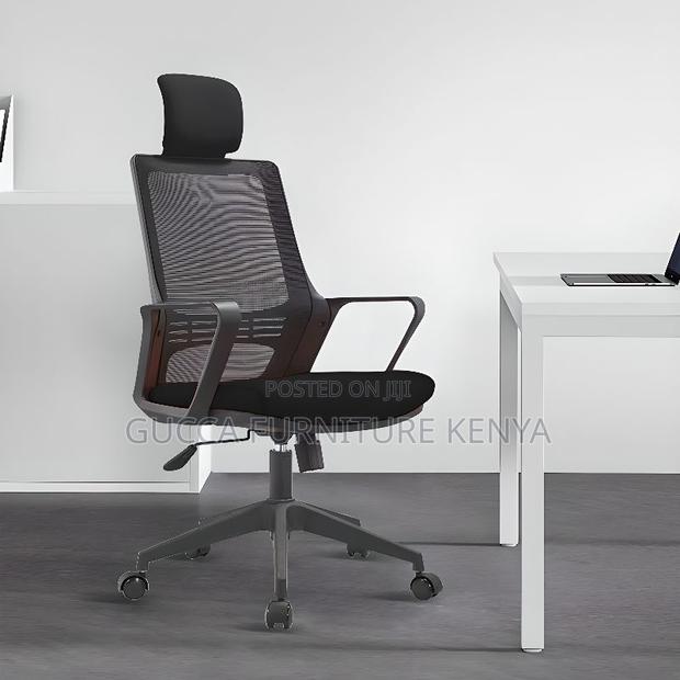 Office Chairs: Ergonomic Mesh Upholstered Home Office Seat - thumbnail 4