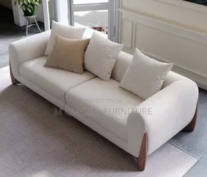 New White Sofa With High Quality Fabric Used