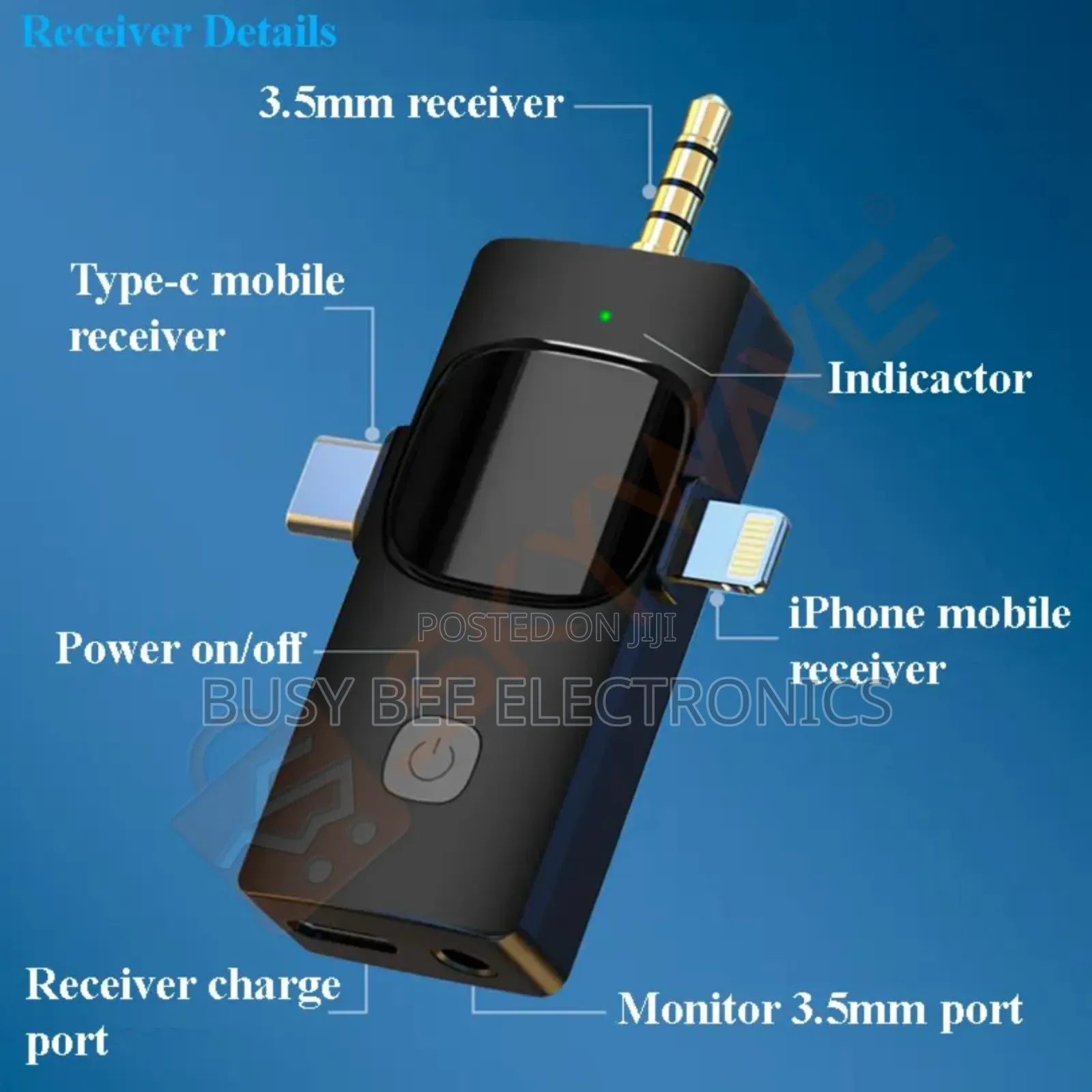 3-in-1 Wireless Lavalier Microphone