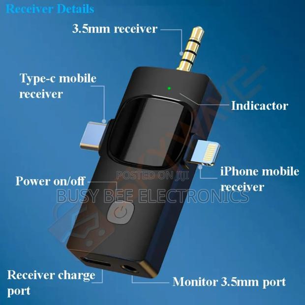 3-in-1 Wireless Lavalier Microphone - thumbnail 2