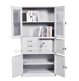 Cabinets:2-Door Credential Office Cabinet With Safe