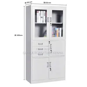 Cabinets:2-Door Credential Office Cabinet With Safe