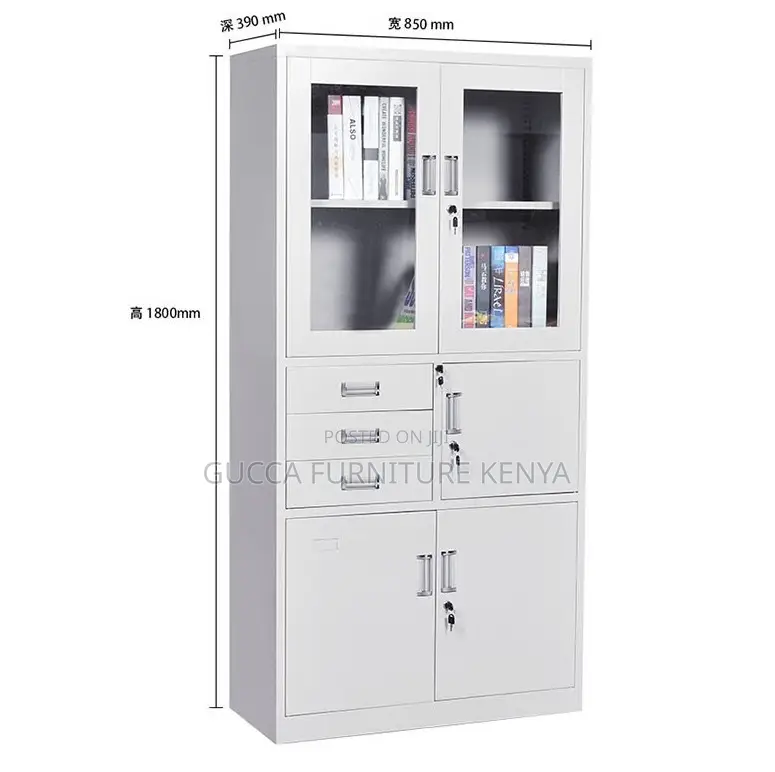Cabinets:2-Door Credential Office Cabinet With Safe