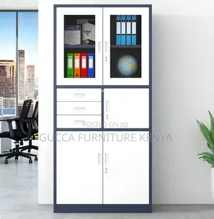 Cabinets:Secure 2-Door Modern Steel File Storage Cabinet