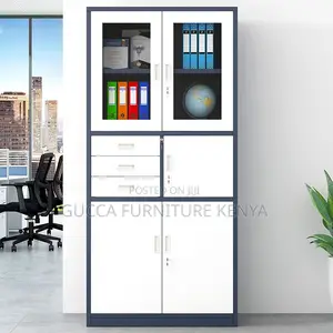 Cabinets:Secure 2-Door Modern Steel File Storage Cabinet