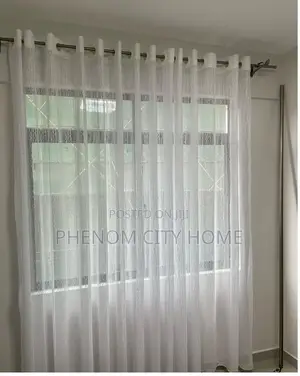 Plain Quality Heavy White Sheer Curtains