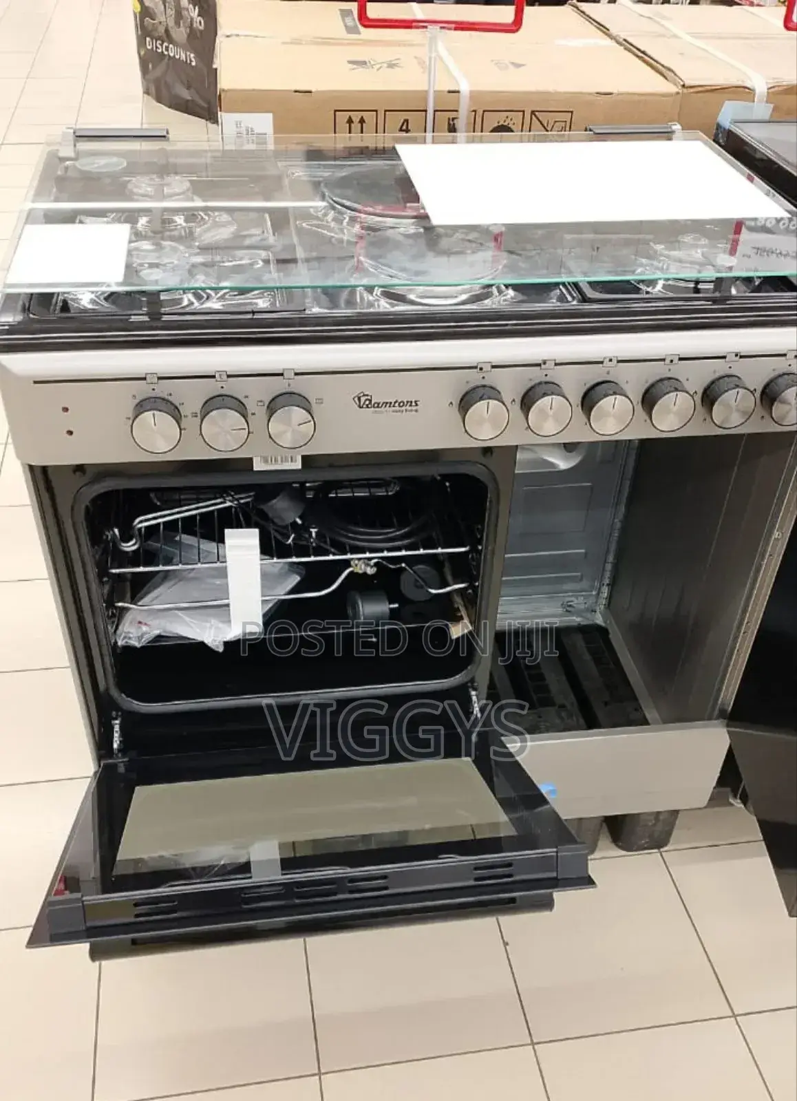 Ramton 60 by 90 Stainless Steel Cookerwith Gas Compartment