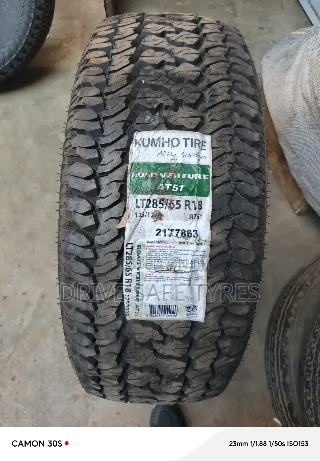285/65 R18 Kumho Made in Korea