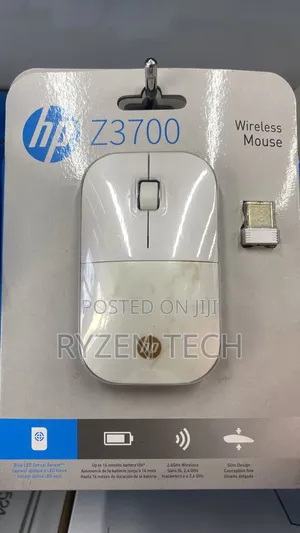 WHITE Hp Z3700 Wireless Mouse