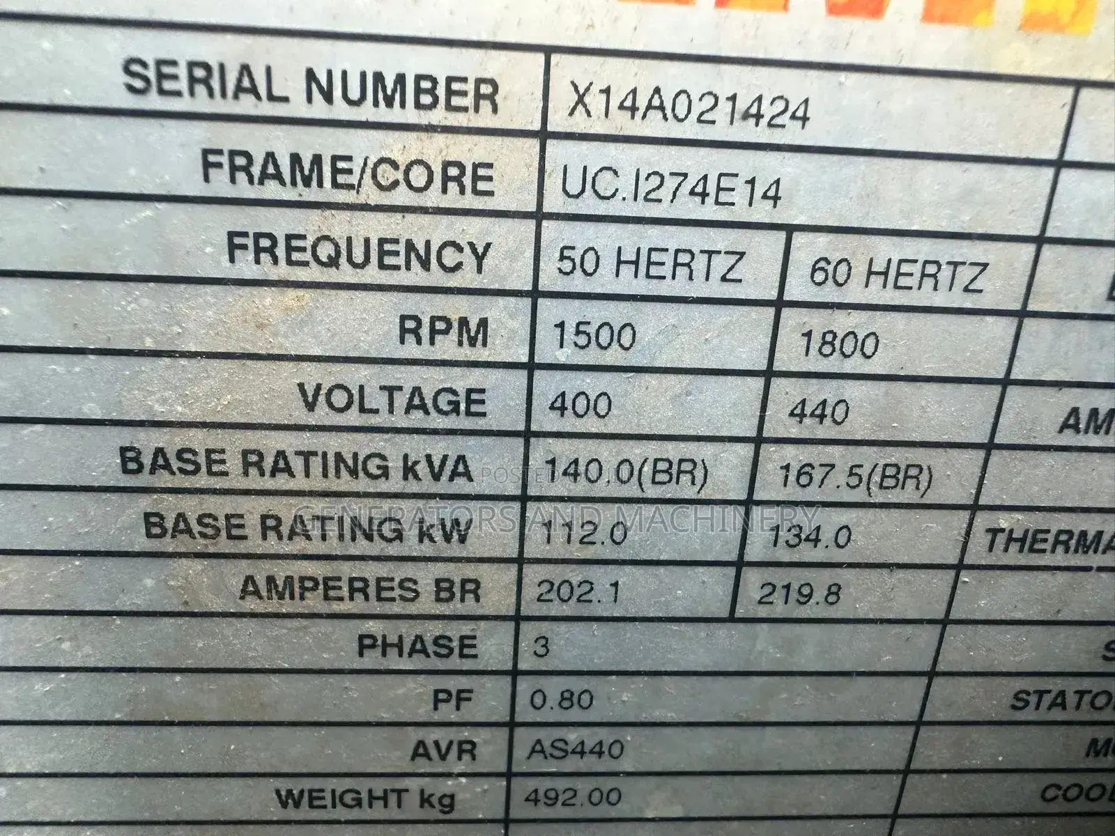 Phase 3 - 150kva Ex Uk Generator.