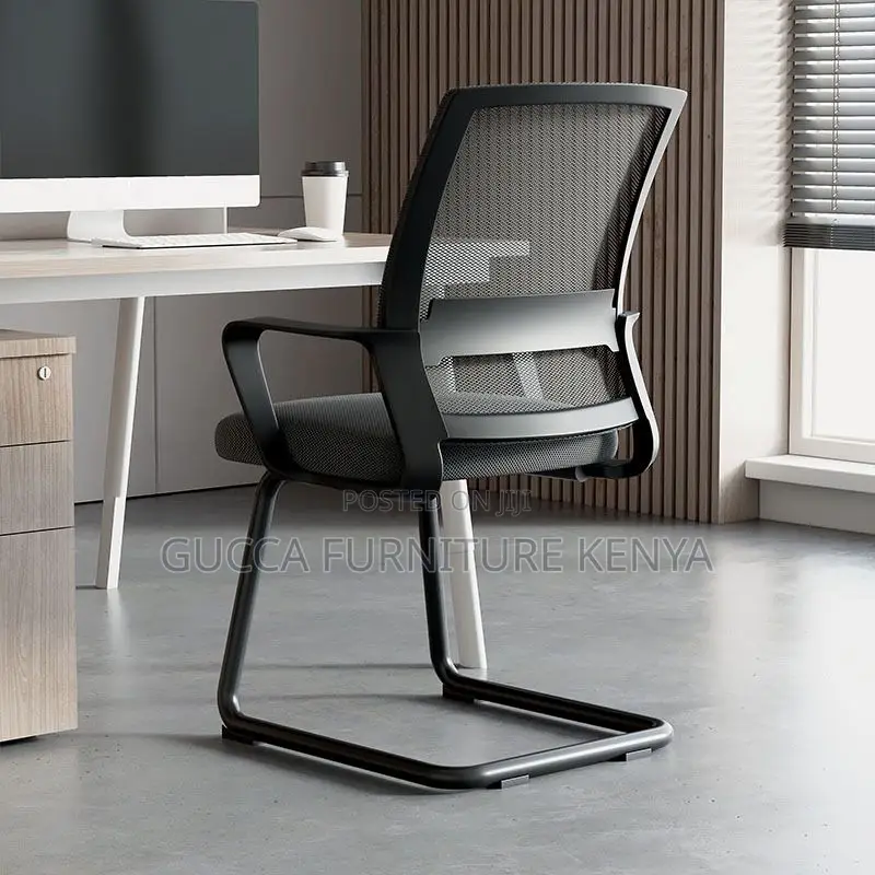Office Chairs: Fabric Mesh Upholstered Office Waiting Chair