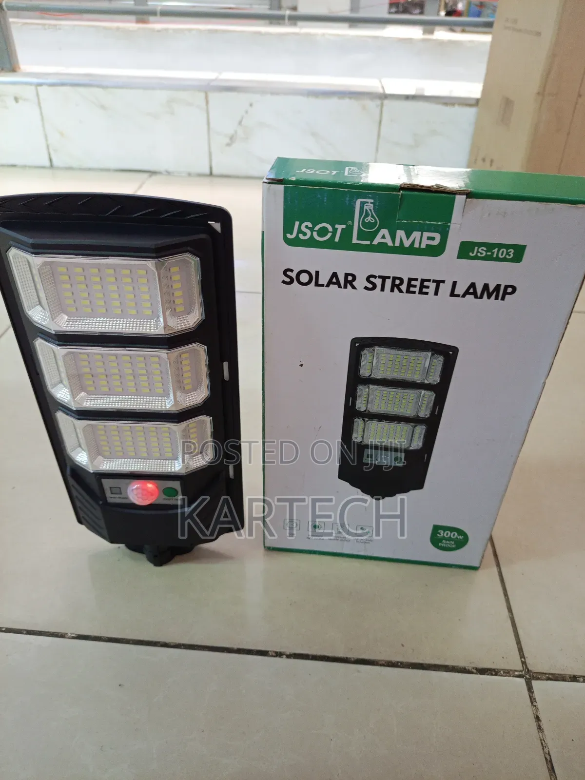 JSOT JS-103 300W Solar Street Light With Motion Sensor