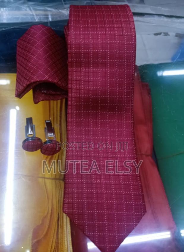 Redwine Executive Checked Polycadot Tie Sets - thumbnail 2