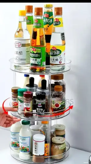 3 Layer 360 Rotation Cabinet Turntable Organizer
