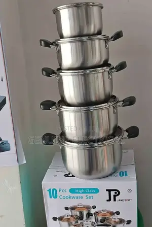 Original 10 Pieces Jp Stainless Cookware